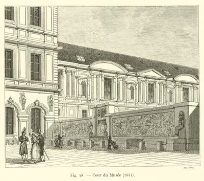 Museets gårdhave, 1834 af French School