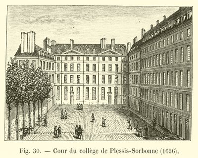 Gården til kollegiet i Plessis-Sorbonne, 1656 af French School