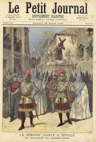 Forside af Le Petit Journal, 28. marts 1891 af French School