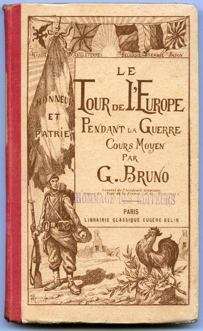 Omslag til bogen "The Tour of Europe under the War" af G. Bruno af French School