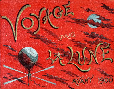 Omslag til bogen "Voyage dans la lune avant 1900" af A. de Ville d