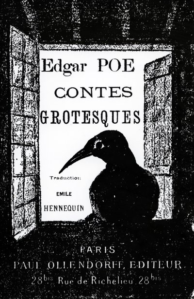 Omslag til Contes Grotesques af Edgar Allan Poe, udgivet i 1882 af French School