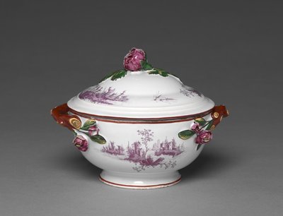 Covered Bowl, manufactured by the Saint Clement Factory, c.1775dani af French School