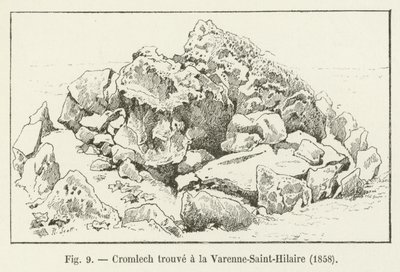 Cromlech fundet i Varenne-Saint-Hilaire, 1858 af French School