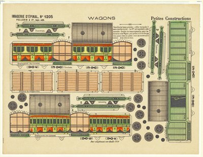 Udskårne designs til vogne, ca. 1880 (farve litho) af French School