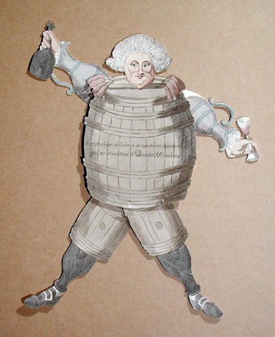 Udskæring af Louis Riqueti (1754-95) Vicomte de Mirabeau, ca. 1790 (se også 104552) af French School