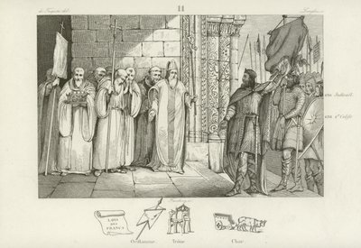 Dagobert I, King of the Franks  af French School