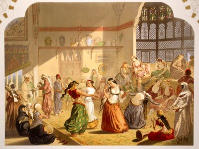 Danseceremoni i Kairo, 1860 af French School