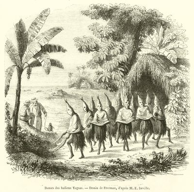 Yagua-indianernes danse (gravering) af French School