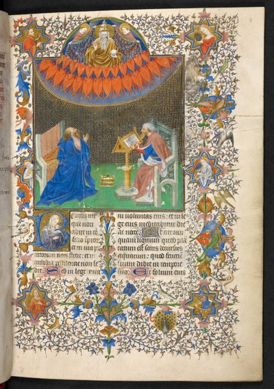 David ja Herra, Johannes Peloton Breviary, Add. 35311, f.8r af French School