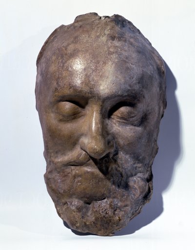 Dødsmaske af Henri IV (1553-1610) Konge af Frankrig (voks) af French School