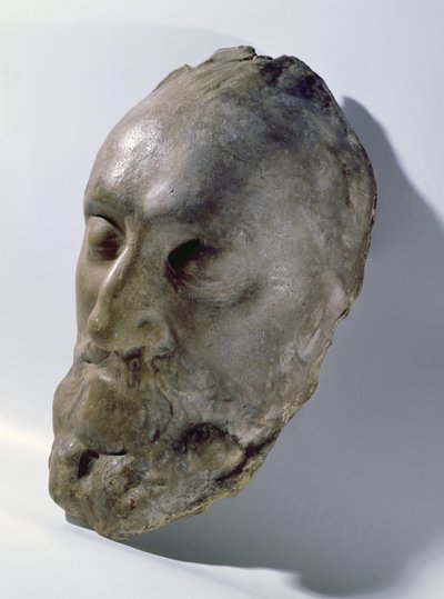 Dødsmaske af Henri IV (1553-1610) Konge af Frankrig (voks) af French School