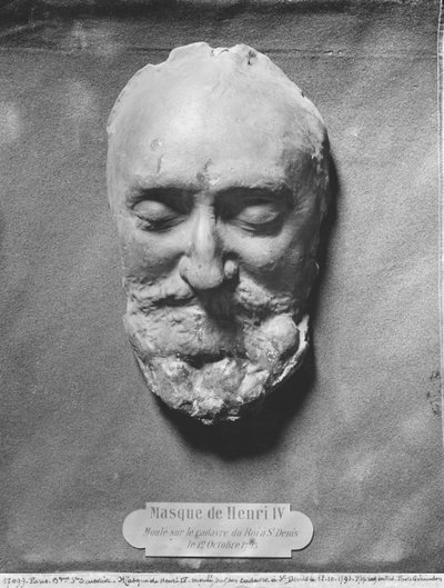 Dødsmaske af Henrik IV af Frankrig, 1793 (gips) af French School