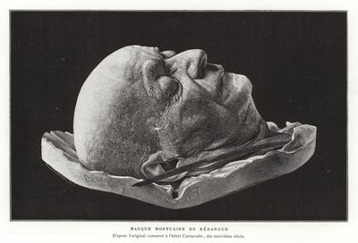 Dødsmaske af Pierre-Jean de Beranger, fransk digter og sangskriver af French School