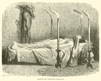 General Leclercs død (gravering) af French School