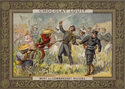 Henri Rivieres død, fransk flådeofficer, Tonkin, 1883 af French School
