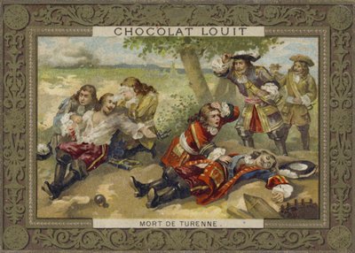Marshal Turennes død i slaget ved Salzbach, 27. juli 1675 af French School