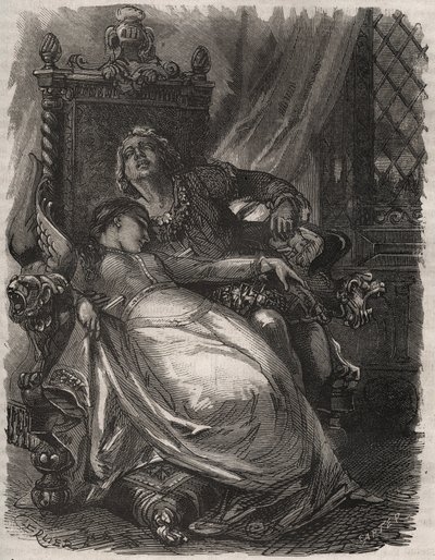 Paolo og Francescas død: Francesca Da Riminis kone (Francoise de Rimini af French School