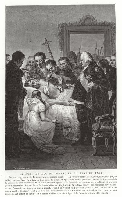 Hertugen af Berrys død, 13. februar 1820 af French School