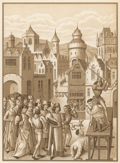 Halshugning af Guillaume de Pommiers af French School