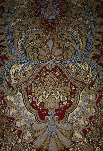 Dekorativ detalje fra et billedtæppe, Versailles-slottet (tekstil) af French School