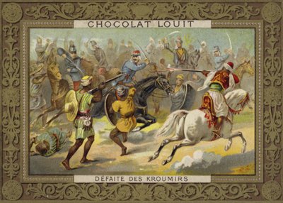 Nederlag af Kroumirs af franskmændene, Tunesien, 1881 af French School