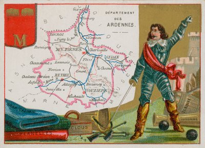 Department of Ardennes i det nordøstlige Frankrig af French School
