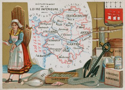 Department of Loire Inferior i det vestlige Frankrig af French School