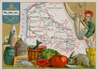 Department of Pas-de-Calais i det nordlige Frankrig af French School