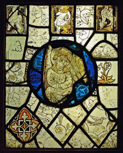 Afbilder grisaille med grotesker og en engel; Normandiet af French School
