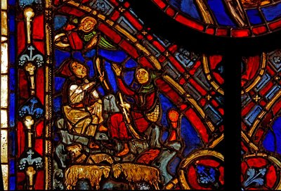 Afbilder bebudelsen til hyrderne (ex Varennes-Jarcy - oprindeligt fra Abbey de Gercy?) af French School