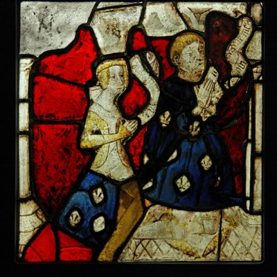 Viser to døre, oprindeligt fra Church of Betton, Bretagne af French School