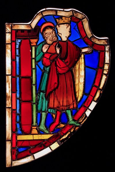 Afbilder to personer, ex Ste Chapelle (Bay C, Esther-vinduet) af French School