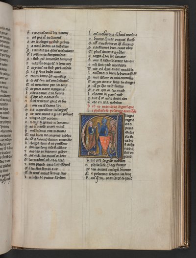 Kolmannesta ihmistavasta, jonka filosofi esitti maailmalle, Sienan Aldobrandinosta, The Regime of the Body; Gautier of Metz, Maailman kuva, Sloane 2435 f.85 af French School