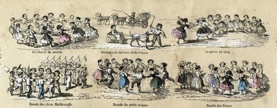 Beskrivelse af børns fritid og spil: runderne. Tavle "" les jeux de l