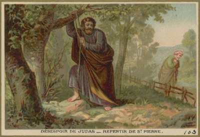 Judas fortvivlelse - Sankt Peters omvendelse af French School