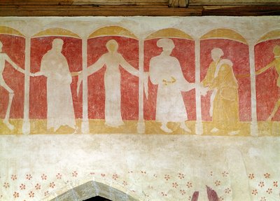 Detalje af Dødedansen, c.1460 af French School