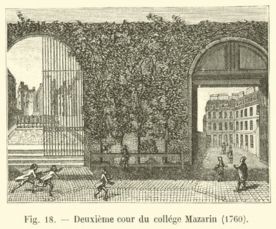 Anden gårdhave til Mazarin College, 1760 af French School