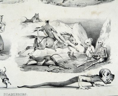 Diableries (billeder af djævelen) - af Le Poitevin af French School