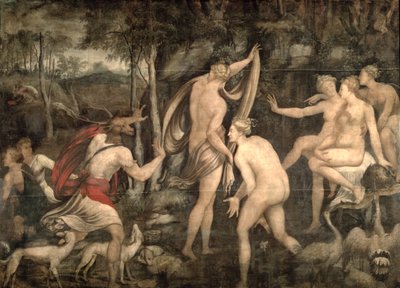 Diana og Actaeon, Fontainebleau-skolen, midten af det 16. århundrede af French School