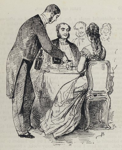 Middag i Paris (gravering) af French School