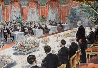 Middag for ledere af fransk handel og industri på Paris Bourse af French School