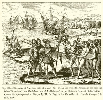 Discovery of America, 12. maj, 1492 af French School