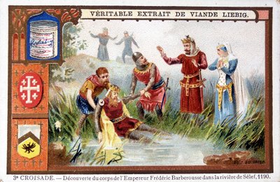Opdagelse af liget af Frédéric Barberousse i Selef-floden af French School