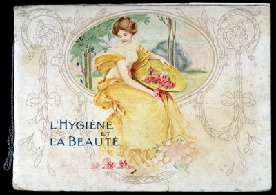 Tegning af en nøgen ung kvinde, der symboliserer hygiejne og skønhed. af French School