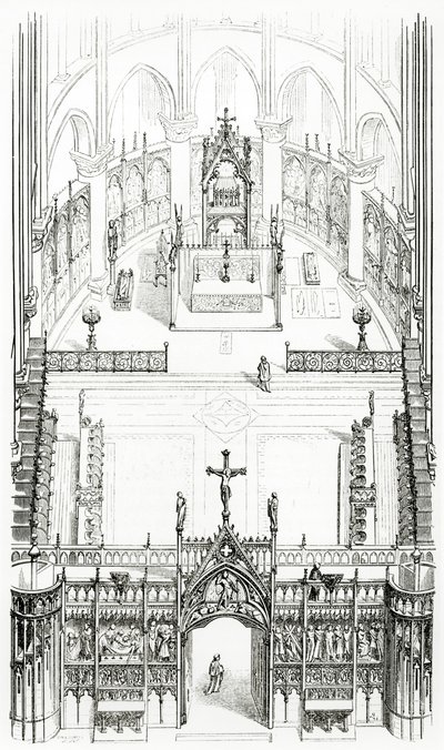 Tegning fra Dictionary of French Architecture fra det 11. til det 16. århundrede, 1861 af French School