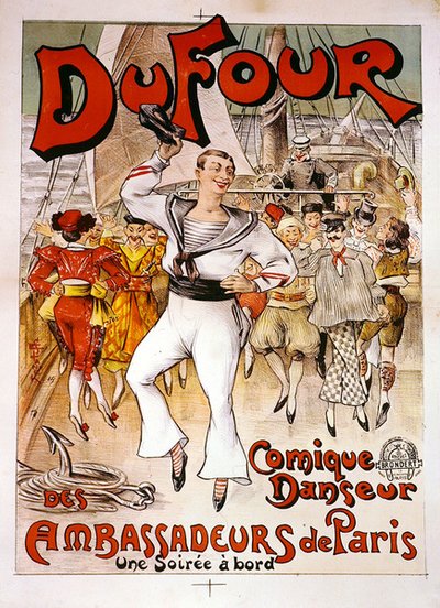 Du Four plakat (farve litho) af French School