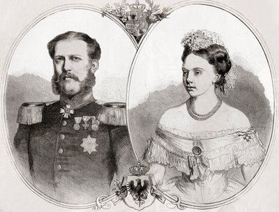 Hertug William af Mecklenburg-Schwerin og hans hustru prinsesse Frederica Wilhelmina Louise Elisabeth Alexandrine af Preussen, fra 