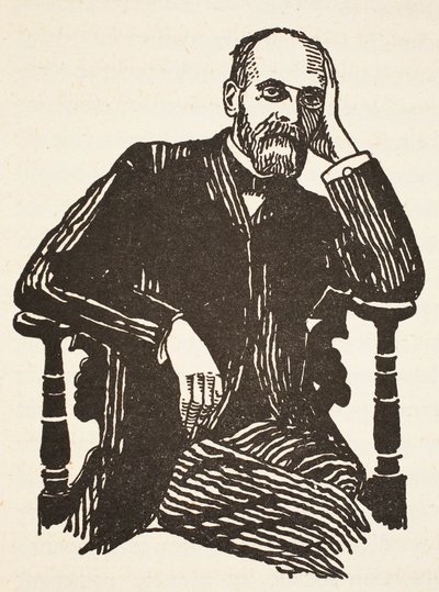 Durkheim, kopi af Boris Mestchersky (d.1957), illustration fra Histoire de la Nation Francaise, Sciences, bind I & II, af Gabriel Hanotaux (1853-1944), 1924 af French School