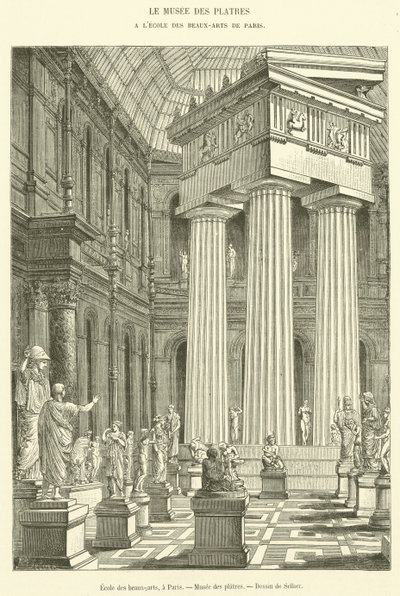 School of Fine Arts, i Paris, Musee des Platres (gravering) af French School